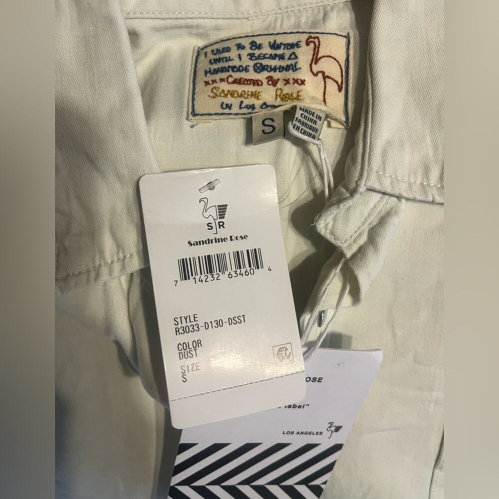 Sandrine Rose X Free People NWT Oversized Pearl Snap Western Tunic Shirt Size S - Picture 10 of 10